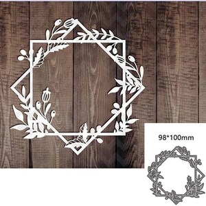 Craft Metal Cutting Dies cut die mold Square flower frame decoration Scrapbook paper craft knife mould blade punch stencils dies
