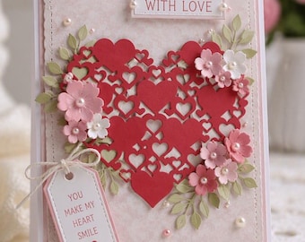 Troqueles de corte de corazón romántico, plantillas de acero al carbono para scrapbooking