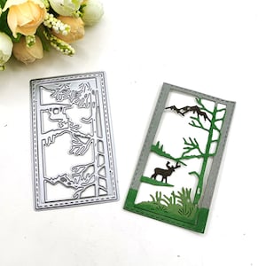 Wald Elk Rahmen Metallstanzformen - Wiederverwendbare Metall Dies für Scrapbooking - Stanzungen für die Kartenherstellung - Erstellen Sie ein DIY Album Papier Karte Schablone