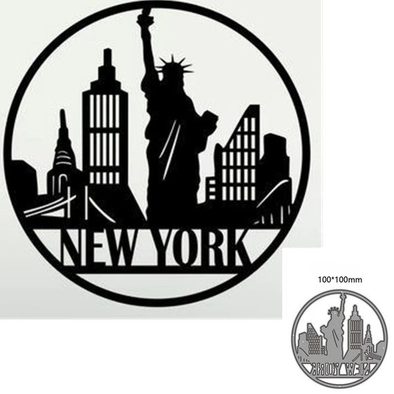 Craft Metal Cutting Dies cut die mold Statue of Liberty New York decoration Scrapbook paper craft knife mould blade punch stencils dies