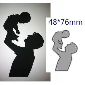 Craft Metal Cutting Dies cut die mold Dad and baby decoration Scrapbook paper craft knife mould blade stencils muere