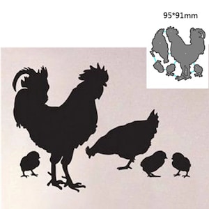 Matrices de découpe artisanales en métal découpées dans un moule, décoration de poussins d'animaux, décoration de scrapbooking en papier, couteau artisanal, moule à lame, poinçon de poulet, matrices