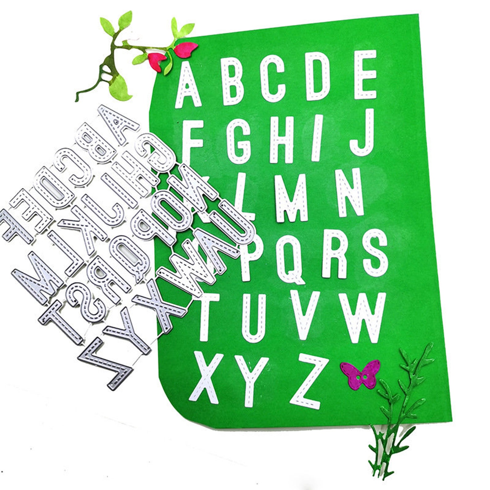 Uppercase Alphabet Metal Cutting Dies Crafting Dies Die Cuts Etsy