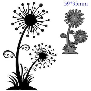 Fustelle in metallo per artigianato, fustelle, stampi per decorazioni floreali a forma di dente di leone, scrapbooking, carta, taglierino, stampo, lama, perforatrice, stencil