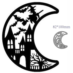 Craft Metal Cutting Dies Cut Stanzform Halloween Mond Dekoration Scrapbook Papier Handwerk Messerform Klingenstanzer Schablonen Stempel
