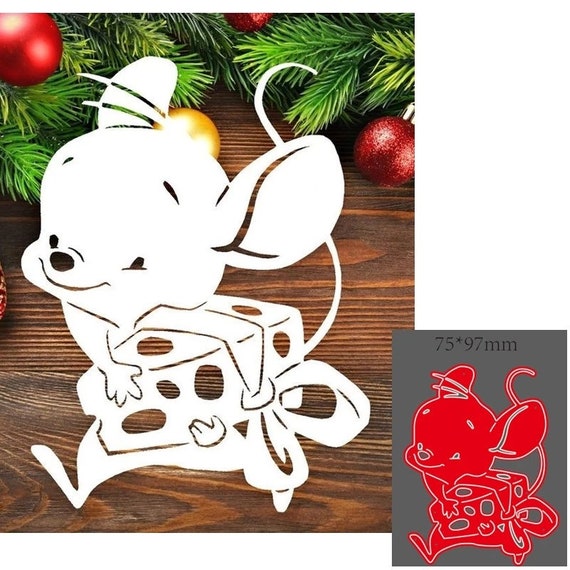 Fustella In Metallo Per Scrapbooking – Motivo Topo In Cartone Animato – 7,9 X 11,7 Cm – Per Biglietti E Goffratura
