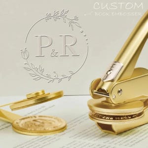 Custom Wedding Embosser Stamp, Initials Embosser, Envelope and Invitation Embosser, Embosser Personalized, Napkin Embosser