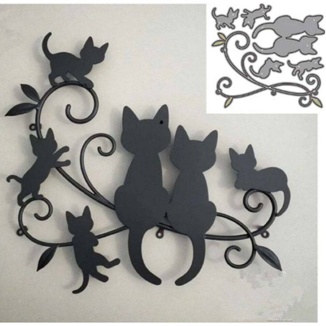 Metal Cutting Dies – Animal Cat Shape For Scrapbook Paper Craft, Mould Blade Punch Stencils