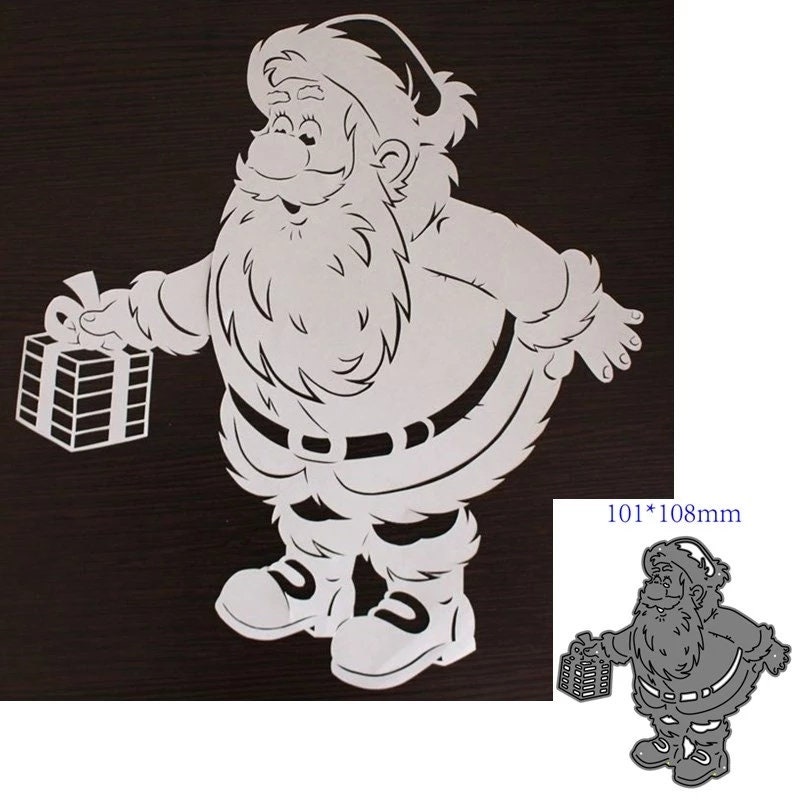 Christmas Santa Claus Dies for Card Making DIY Scrapbooking Metal Cutting Dies for Paper Crafting Embossing Stencil Die Cuts Punch Template Mould Handamde Crafts Scrapbooking Supplies Photo Album Deco 