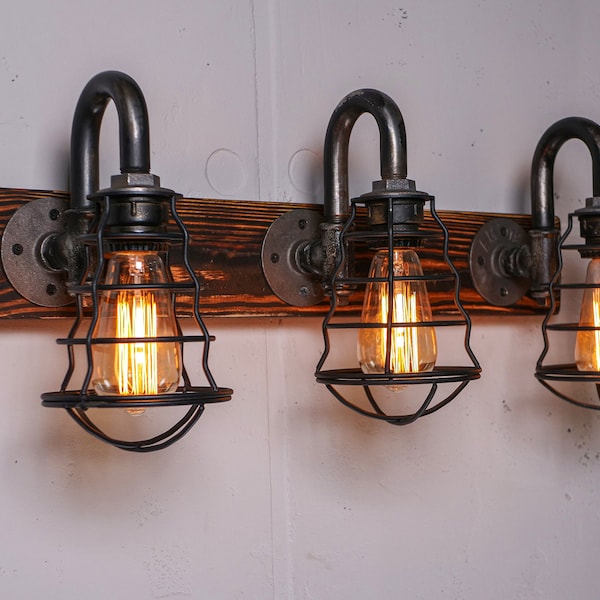 Rustic Vanity Light Fixtures Bathroom Lighting