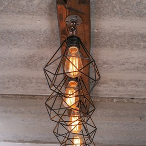 Rustic Ceiling Light Farmhouse Light Fixture Beam Light Wood Cages Lighting