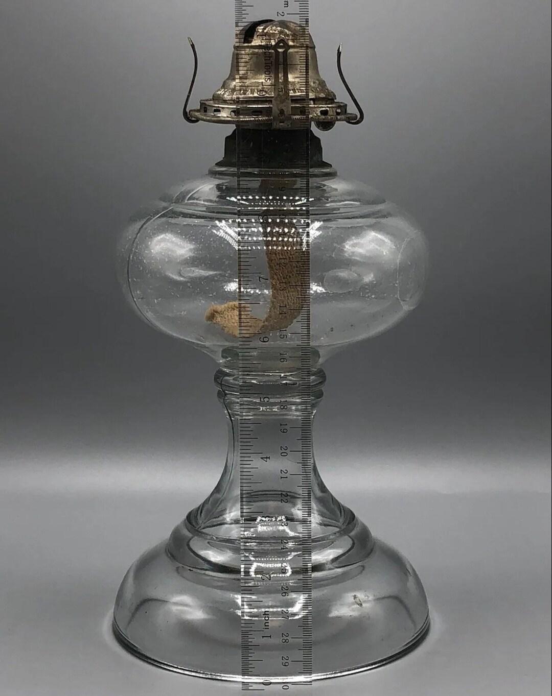 Antique White Flame Light Co. Grand Rapids MI Glass Oil Lamp Etsy