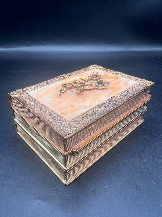 Vintage Japan golden jewelry box Jewelry Music Bo… - image 7