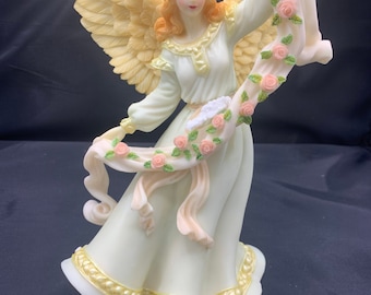 Crown court collectible angel with flowers