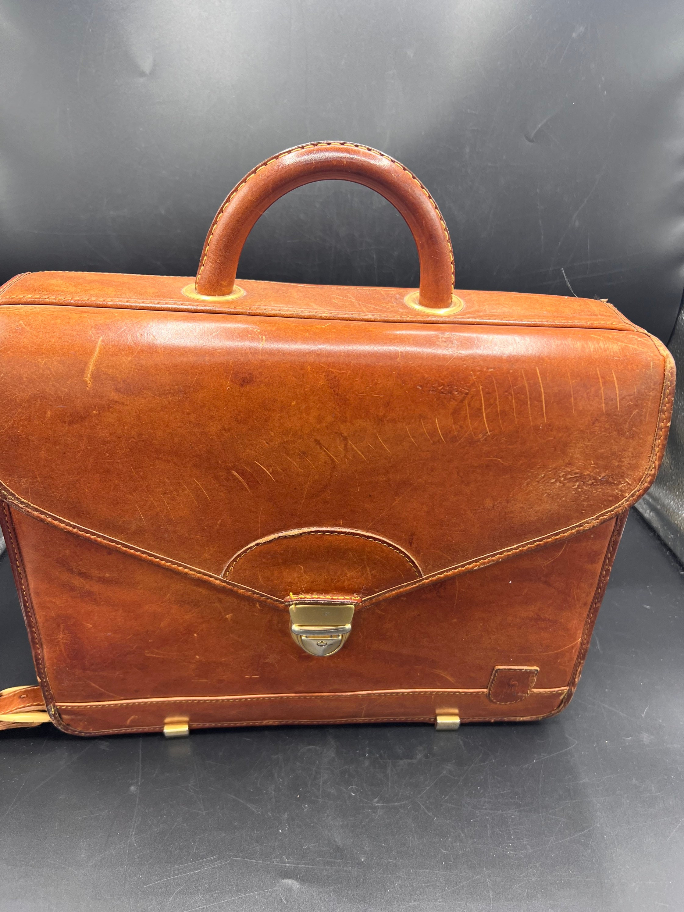 20th Century American Leather Briefcase By Hartmann, c.1920