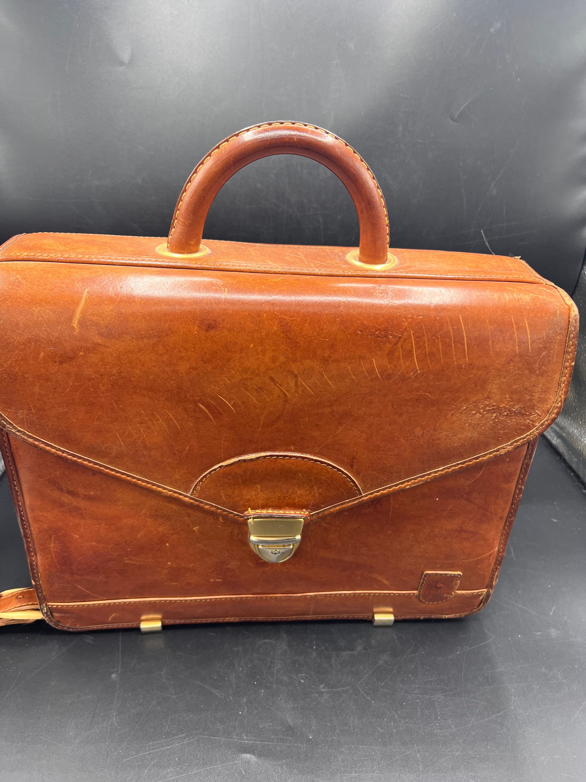 Vintage American Leather Briefcase by Hartmann, 1920 for sale at