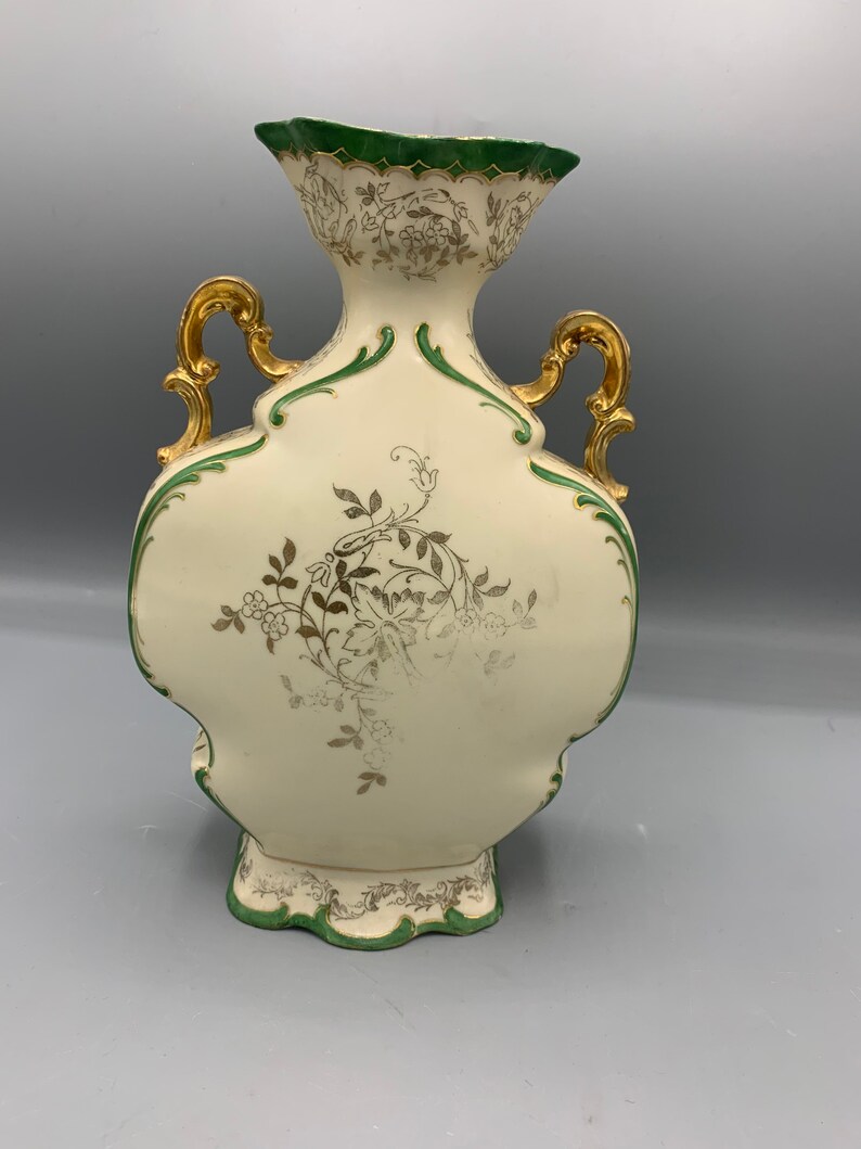E.S. Schlegelmilch Porcelain Vase 1891 Blue Royal Saxe Mark 11 Etsy