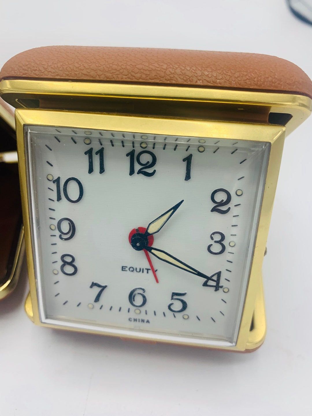 Equity Travel Alarm Clock White Dial Analog Manual Wind Etsy