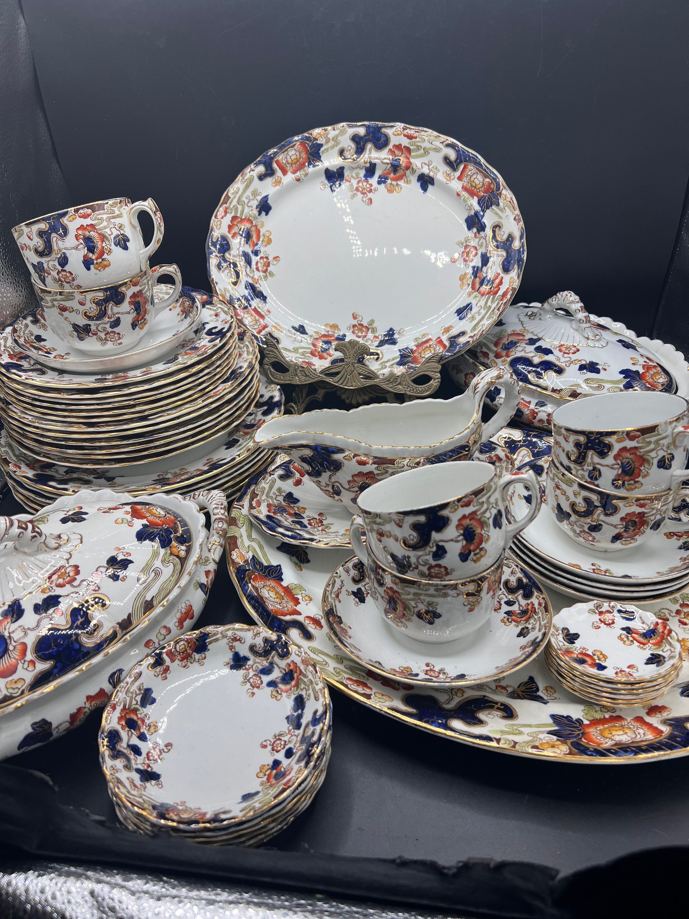 Antique Tokio #1790 Late Mayers Imari Dinner Setting for 6 Antique Tokio #1790 Late Mayers Imari Dinner Setting for 6