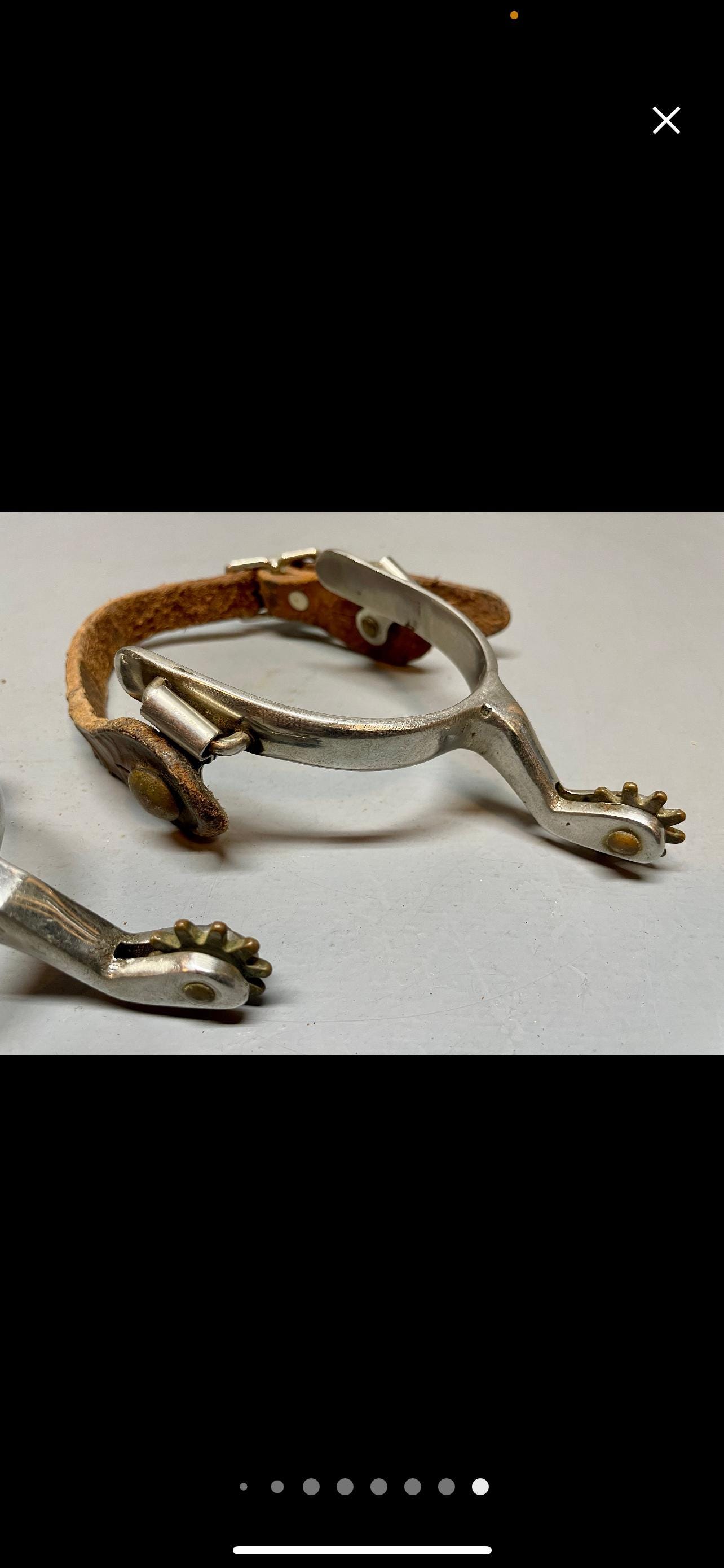 Accessoire équitation Cuir Bretelles D'éperon En Cuir De Vache Argentine Relief Showman Youth 496423