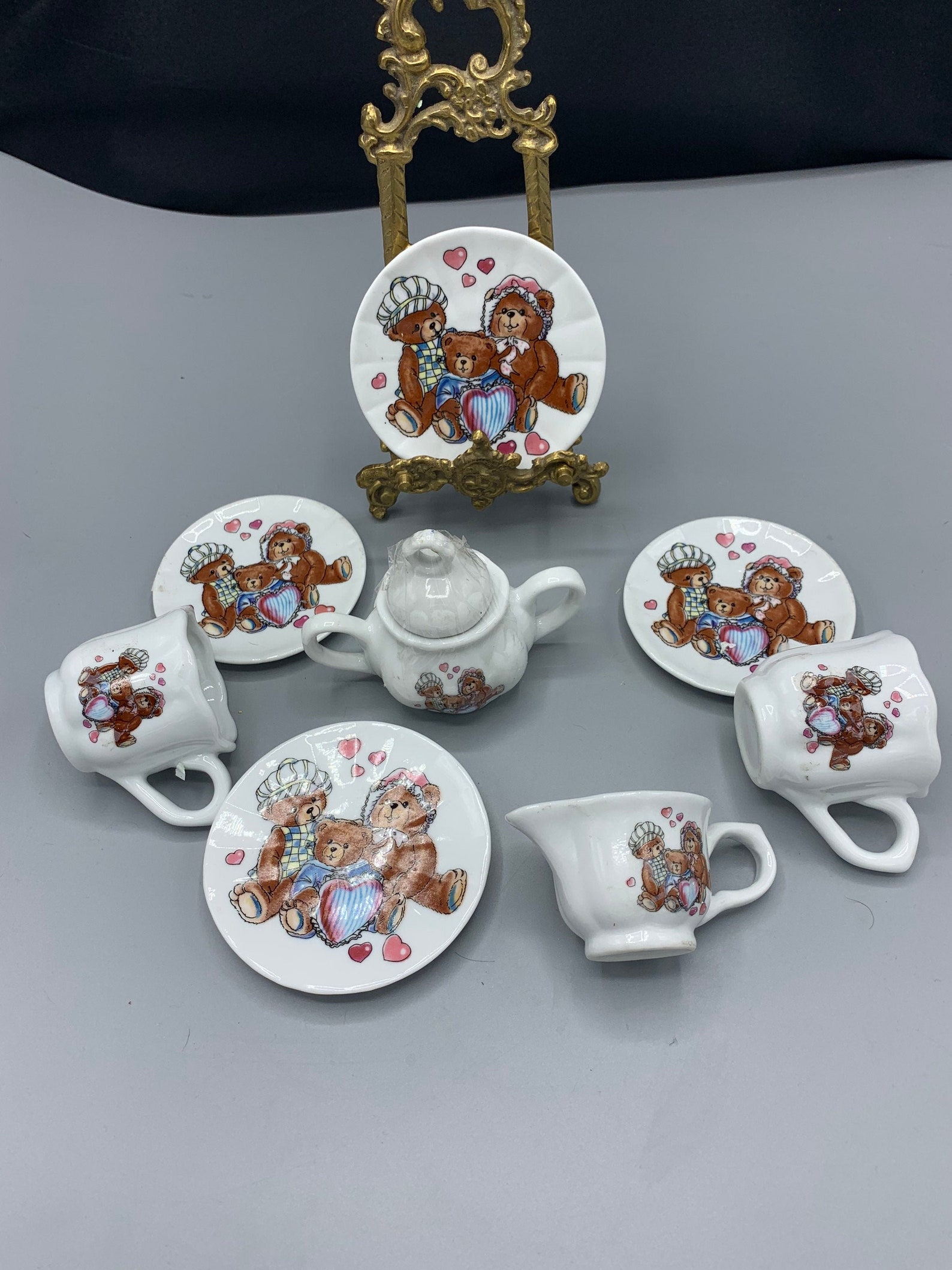 Little hostess porcelain three little bears tea set for Etsy