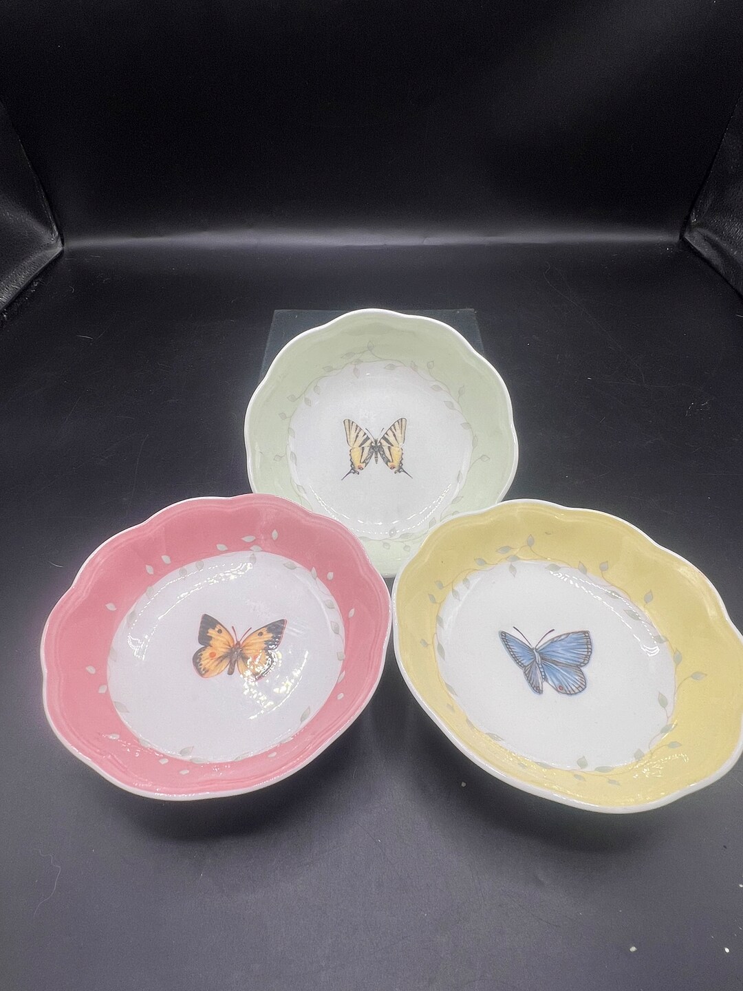 5 Lenox BUTTERFLY MEADOW Dessert Plates 8 1/8/ Fruit Bowls Etsy