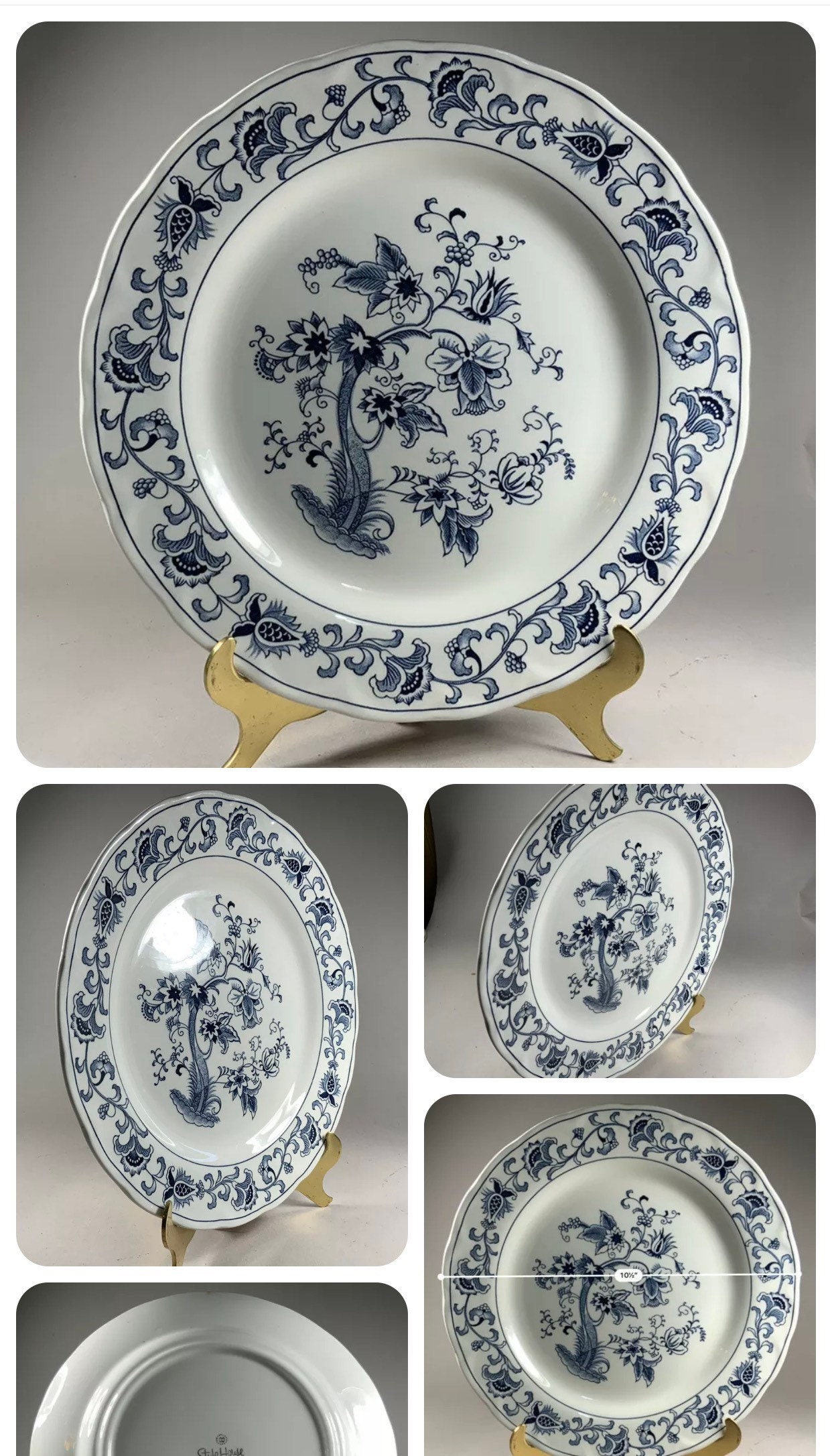 Ming Tree Double Phoenix Ironstone Nikko Japan Blue and White