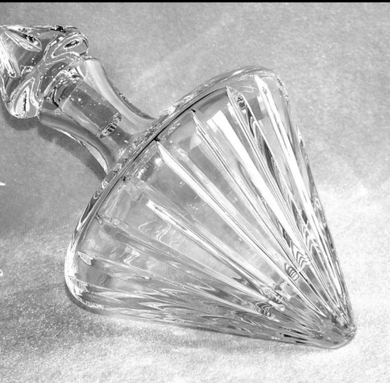 Vintage Stuart Crystal Linear Pattern Crystal Cut… - image 2