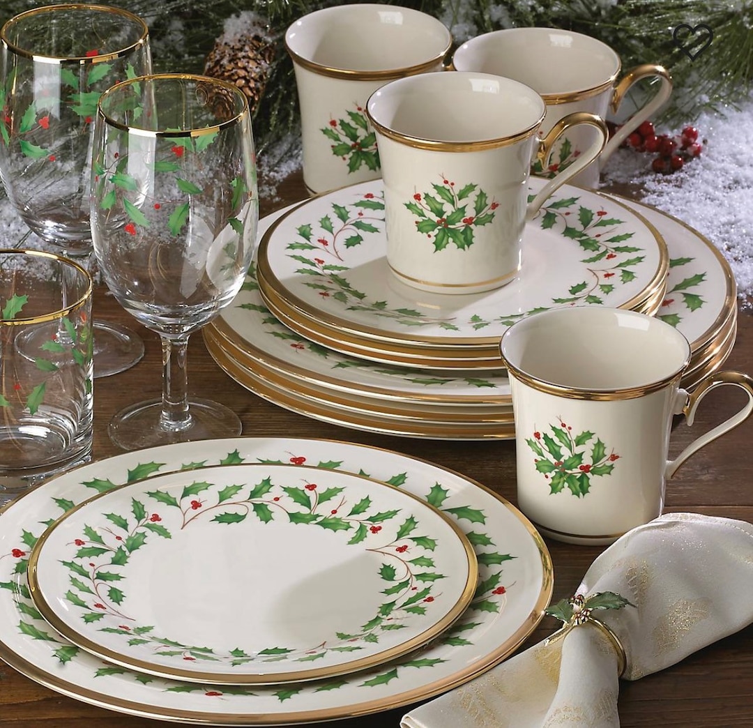 Lenox Holiday Dinnerware Christmas Plates/ 4 Salad Etsy