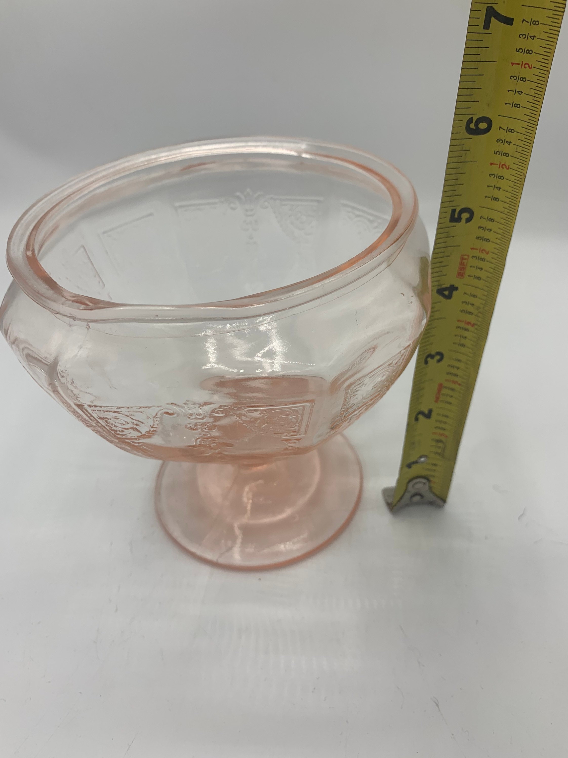 Vintage pink depression glass ice bucket as it is and vintage Etsy