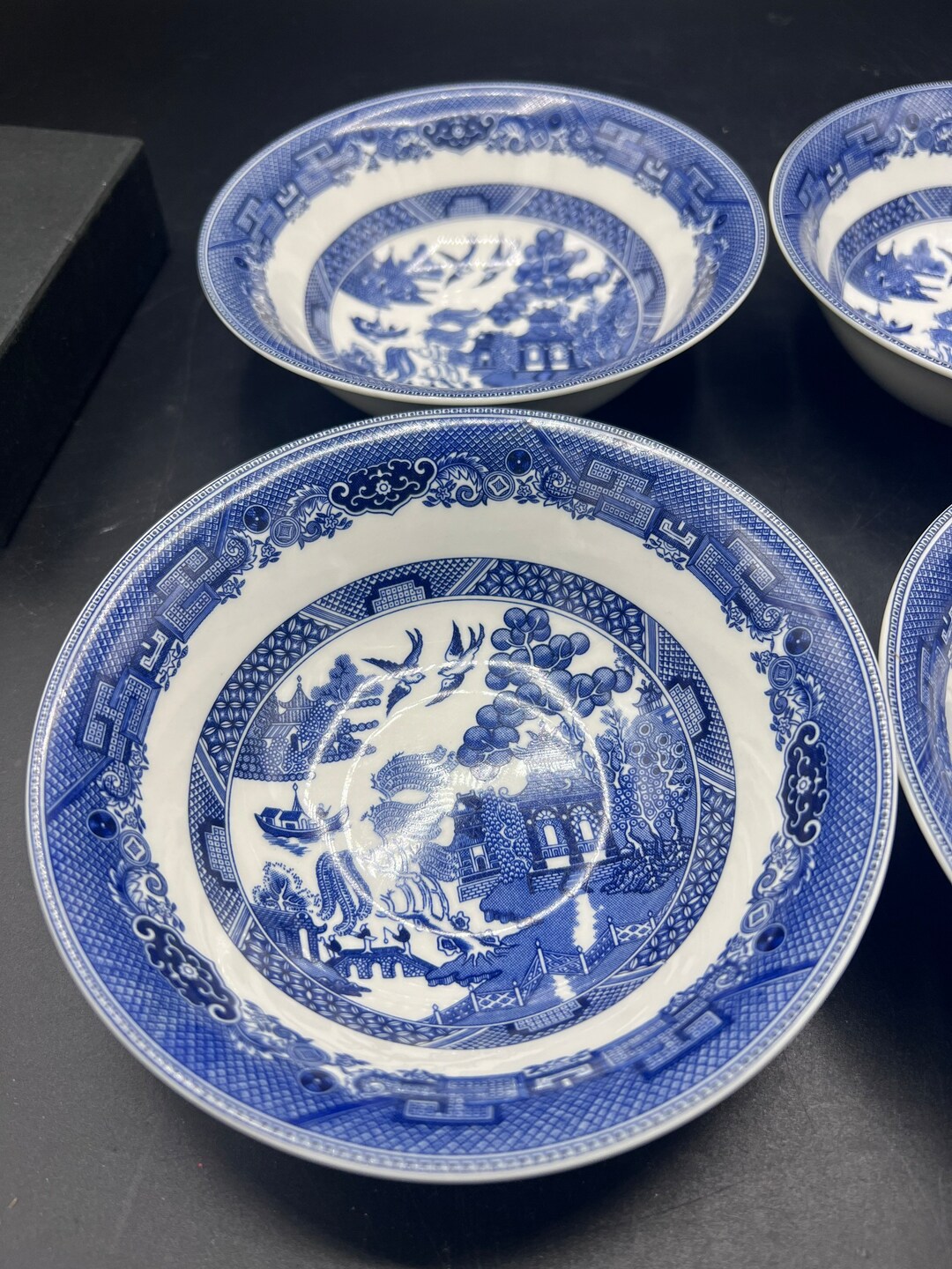 Johnson Brother Blue Willow Cereal Bowls Set of 4 Etsy