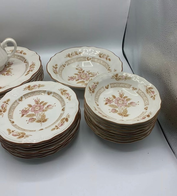 Ironstone Wicker rose by sears Vajilla japonesa Etsy M xico