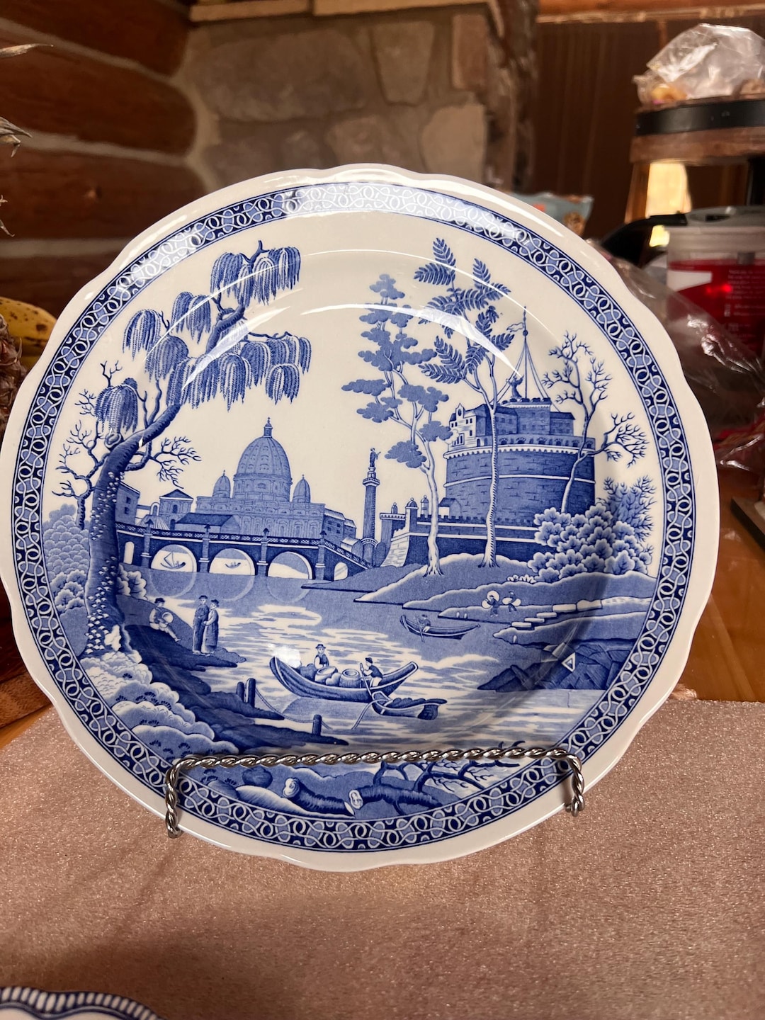 Spode Blue Collection Plates Lucano , Greek, Aesop's Fables