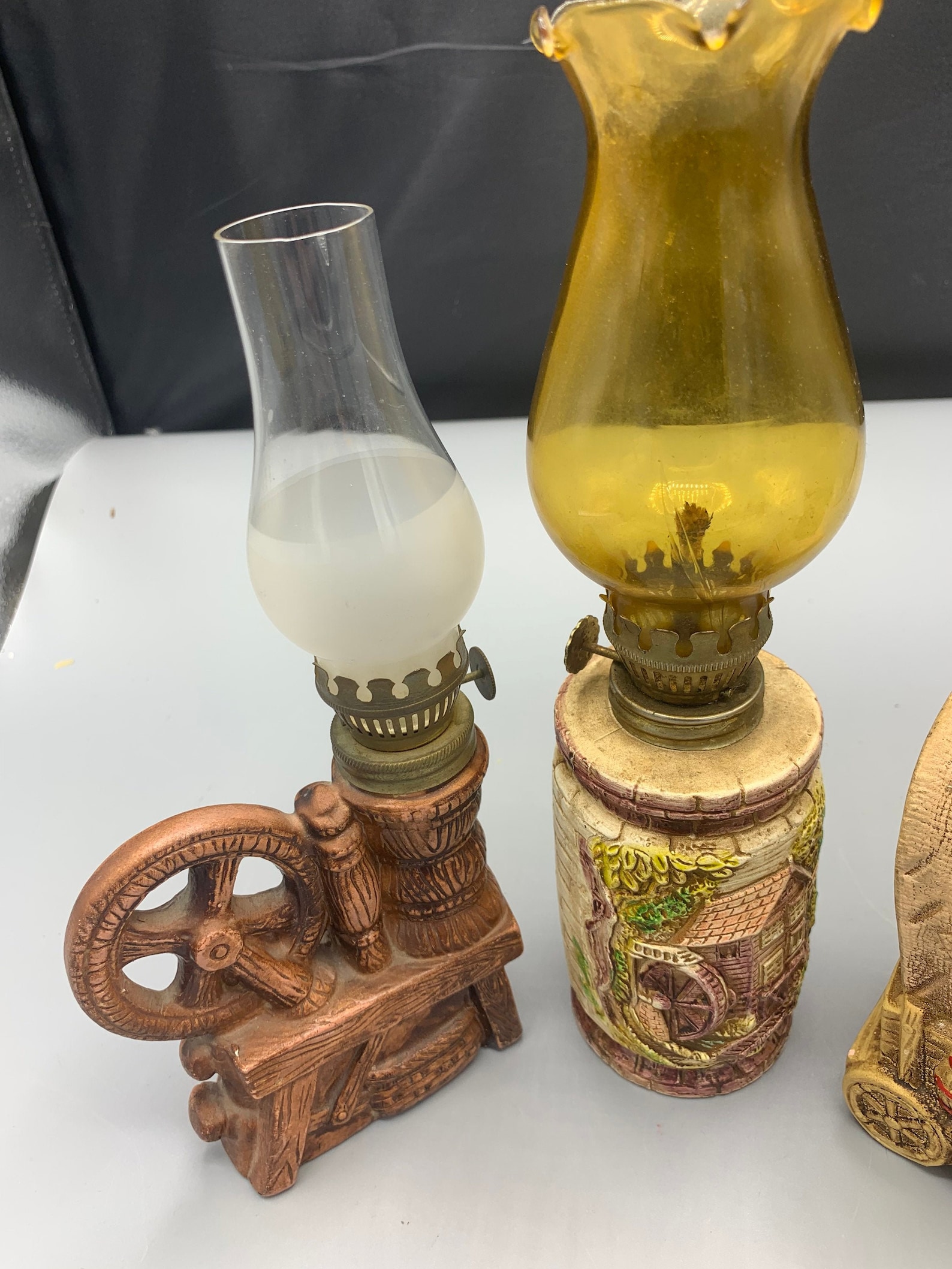 Vintage japanese ceramic oil lamps Etsy