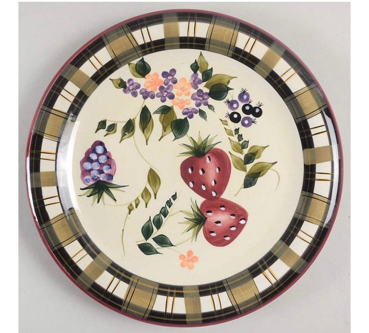 Oneida Kitchen Dining & Serving Home & Living Vintage Oneida Kitchen Strawberry Plaid ...