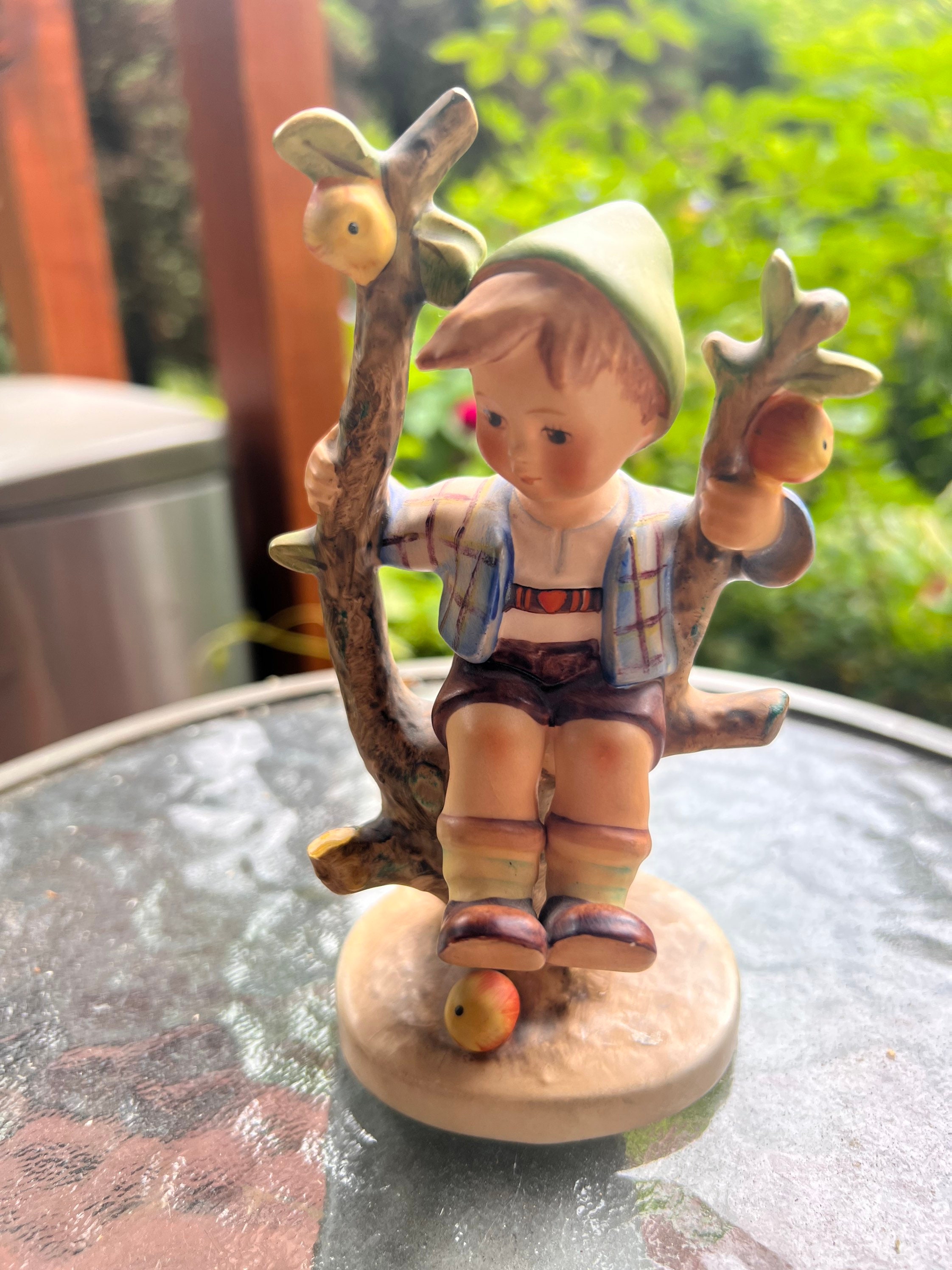 142 Goebel Hummel Figurine 4 Boy in Apple Tree 1957 West Germany