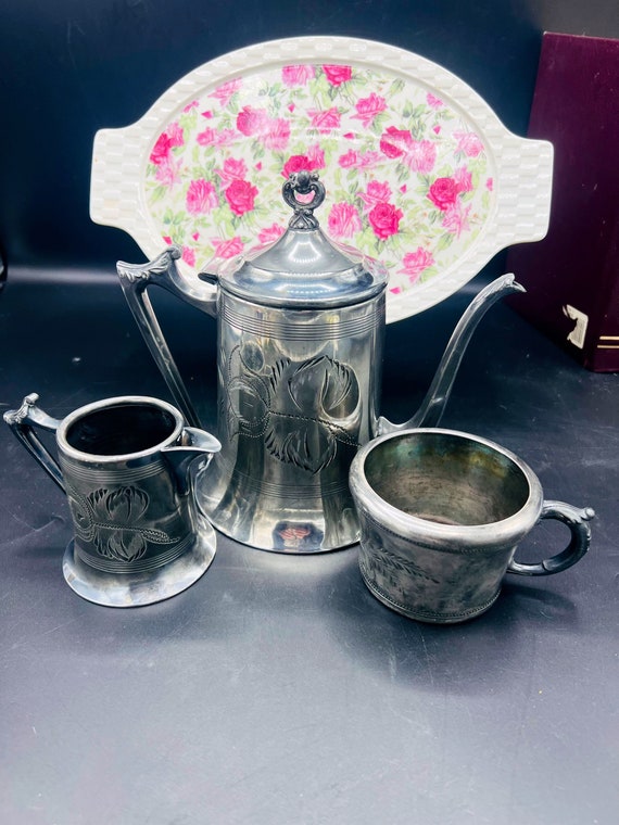 Childrens silver tea set sale