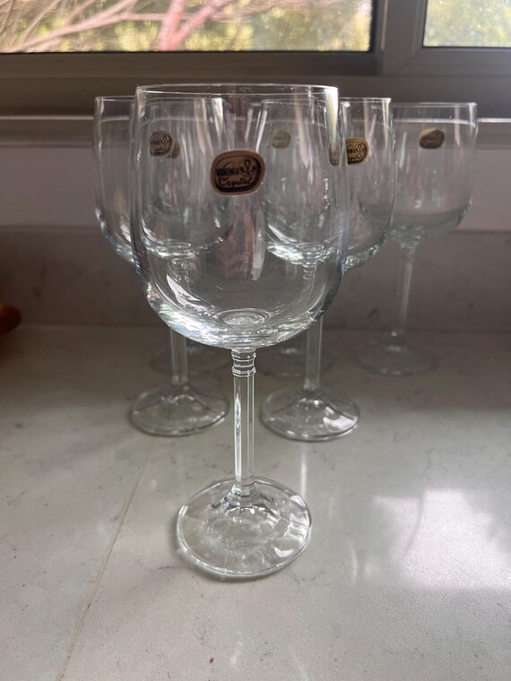 Bohemia Czechoslovakia Crystal (possibl Isabelle) Wine Glasses Set