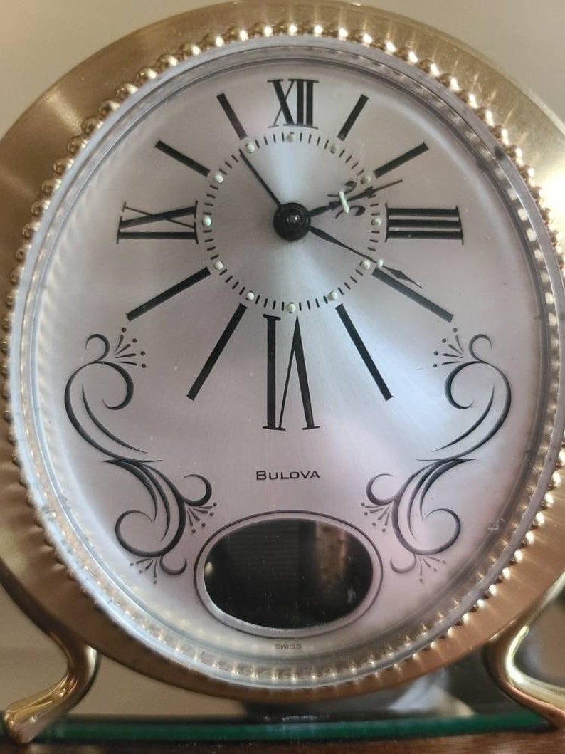 Vintage bulova swiss made brass wind up musical alarm clock Etsy