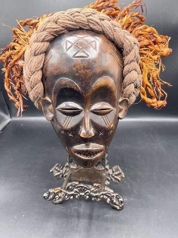 African Tribal Art,Chokwe Mask Mwana Pwo with Head