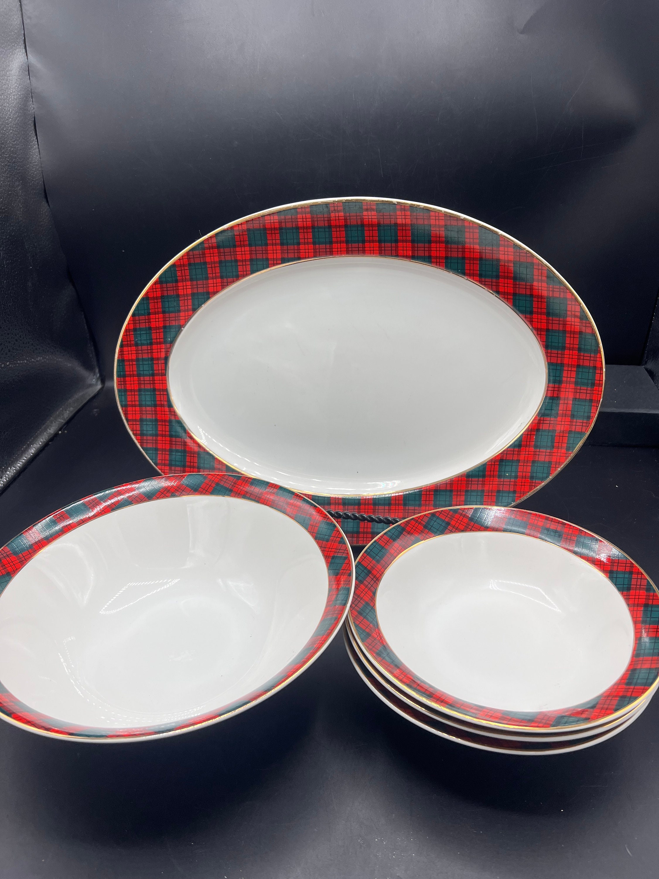 Tartan dishes hot sale