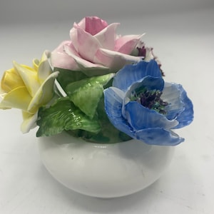 Coal port england decorative flower decor, bone China England, Randor bone China flower