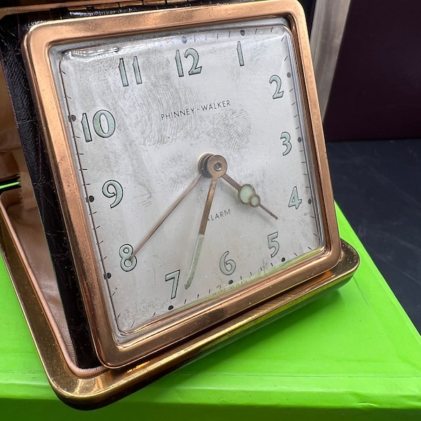 Vintage Phinney - Walker Travel Clock Alarm, / glow in the dark made in Germany 3 different clocks sold separate