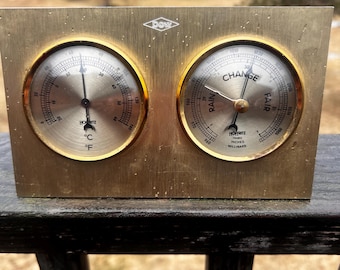 Hoffritz weather station, likely made in France, barometer and thermometer