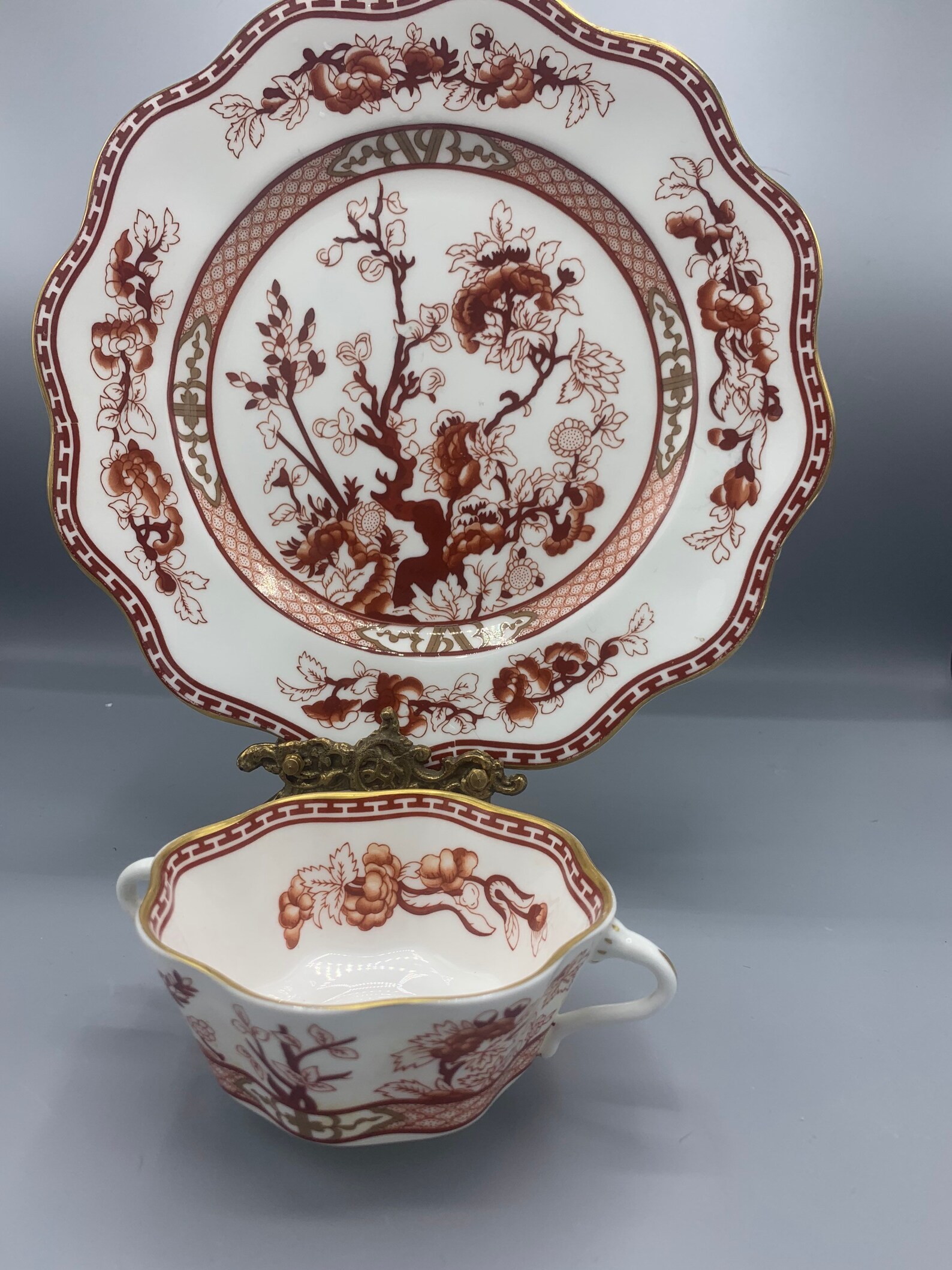Bone China Coalport Made in England Indian Tree Coral Plate Etsy