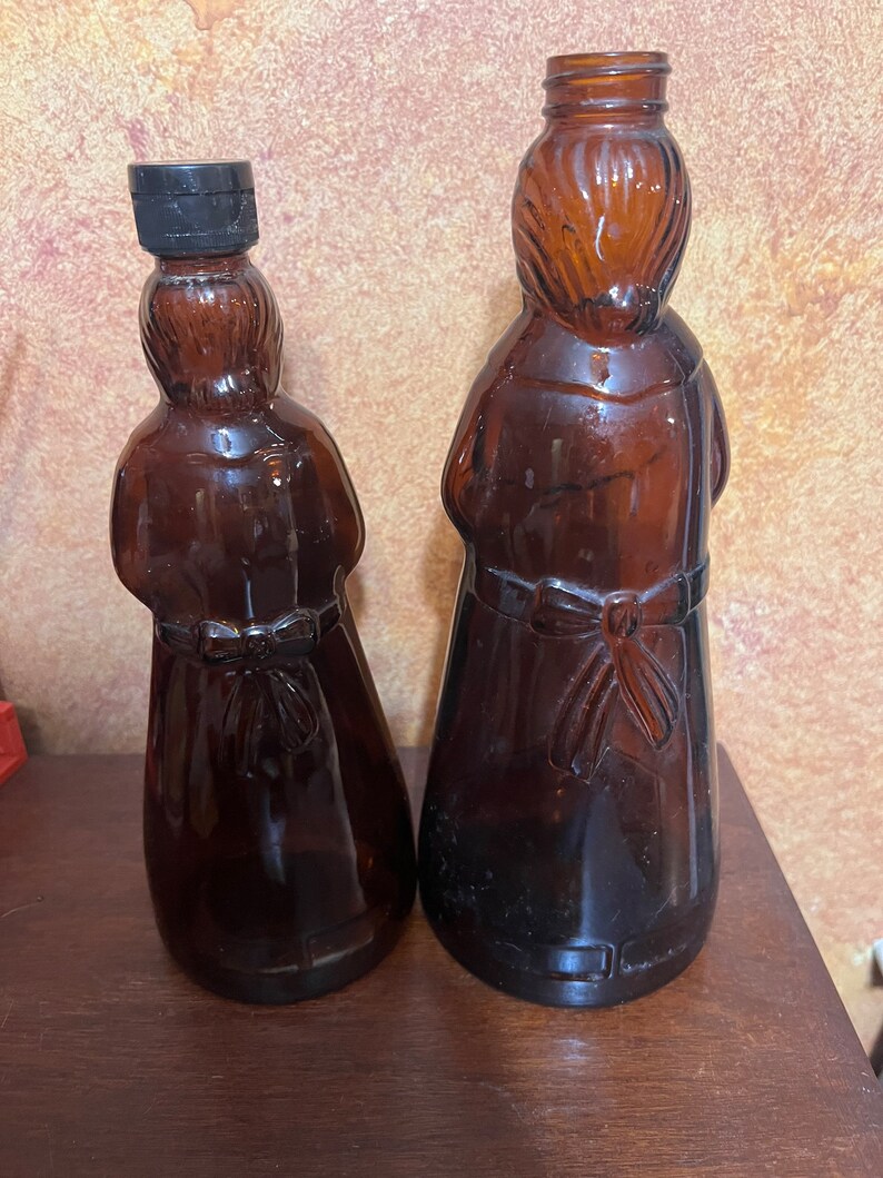 Vintage Mrs. Butterworth Syrup Bottle Mrs. Butterworth Amber Etsy