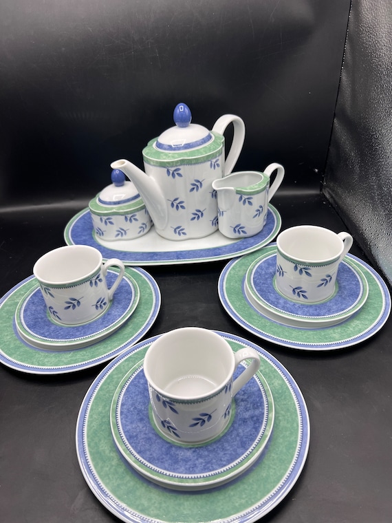 Villeroy and Boch Switch 3 Tea Set Including Teapot, Creamer and