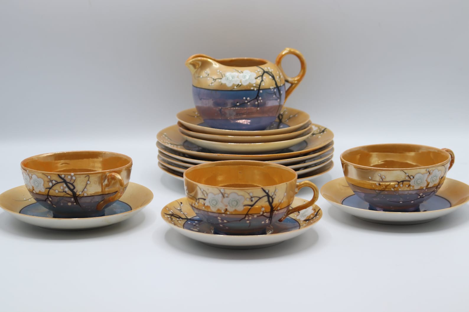 Stunning lusterware japan vintage tea set hand painted Etsy
