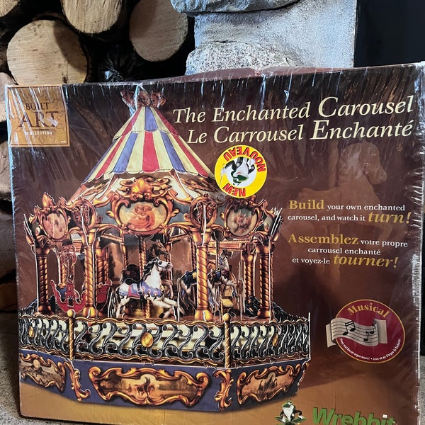 Carousel the Enchanted Carousel KIT 3D musical By Built Art Collection/ Christmas gift/ built  your self game