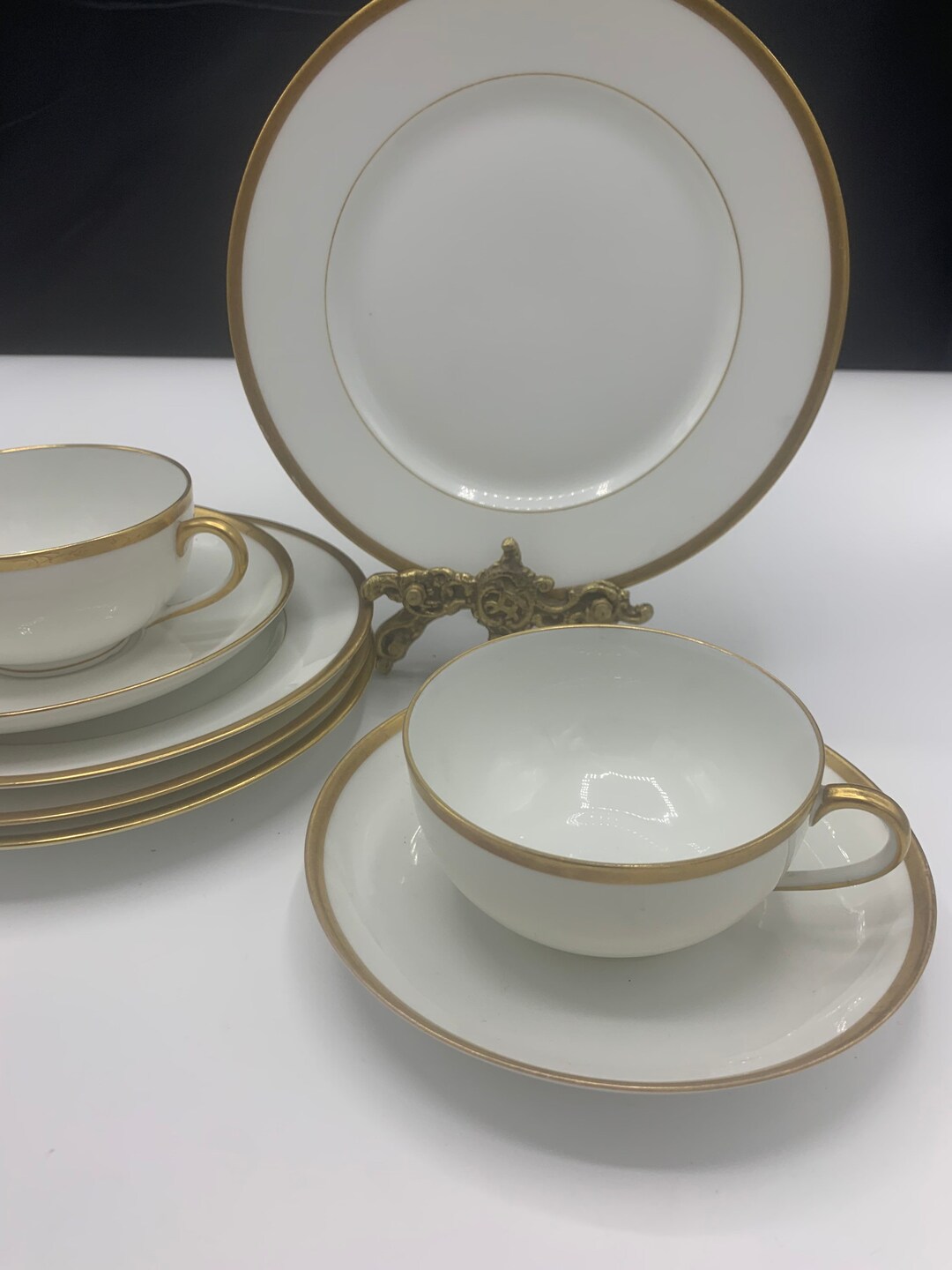 Antique Limoges France Depose C. Ahrenfeldt Cups Saucer and Desert